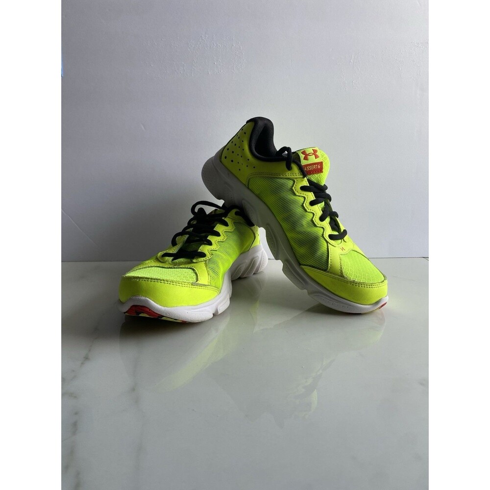 Under Armour Micro G Assert 6 Neon Yellow Running Shoes Youth Size 3Y Sneakers